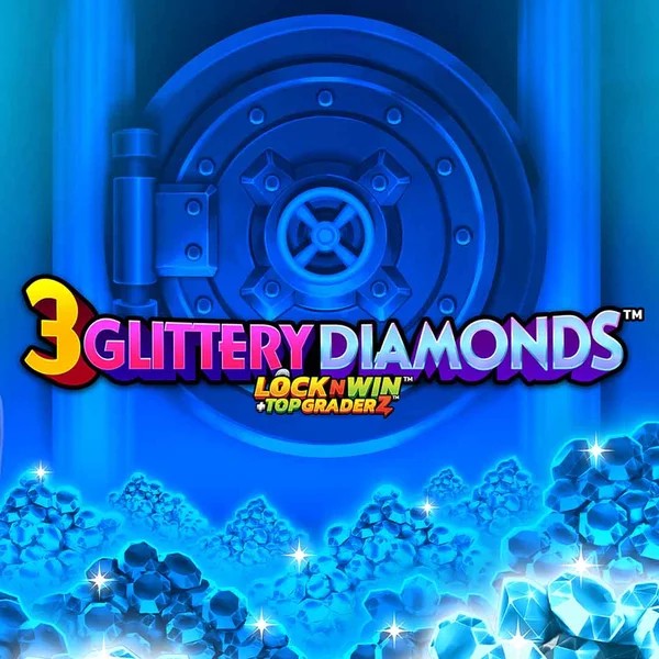 3 Glittery Diamonds online game logo by PearFiction Studios on safecasinopt.pt